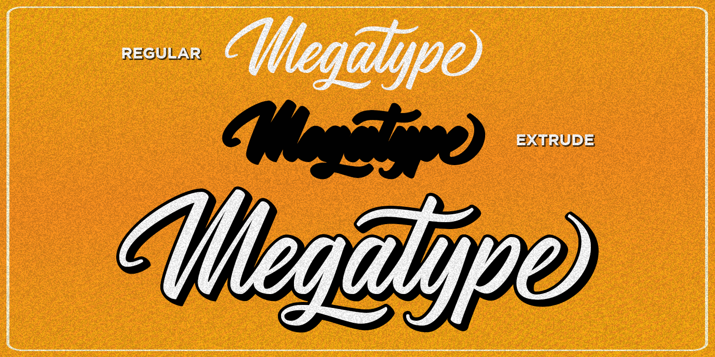 Beispiel einer Megatype Script-Schriftart #12
